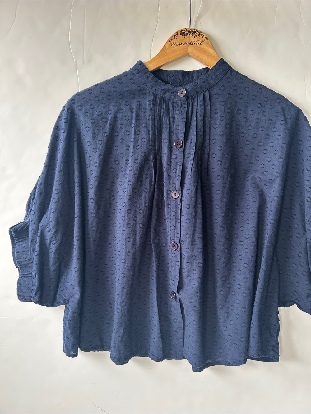 Emerson Fry Mandarin Collar Top Blouse   One Size - Picture 2 of 6